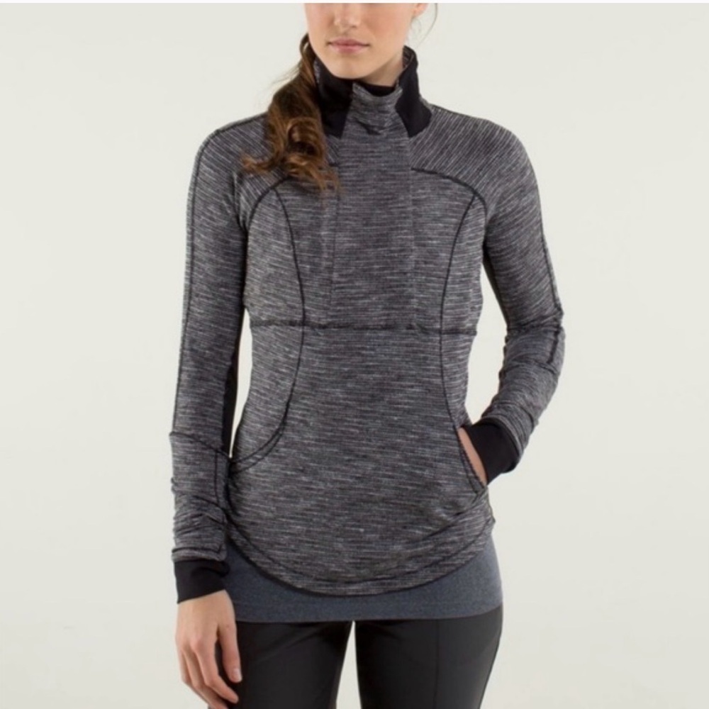 Lululemon Base Runner 1/2 Zip
Coco Pique Black White / Black